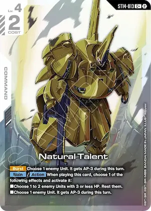 Natural Talent (C+) #st14-013 – Starter Deck 14: Heavy Dominion
