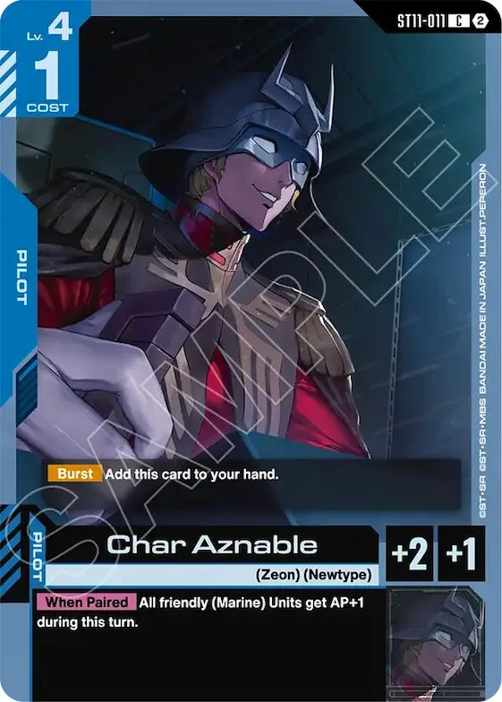Char Aznable #st11-011 – Starter Deck 11: Aquatic Assault