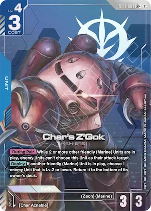 Char's Z'Gok (LR+) #st11-001 – Starter Deck 11: Aquatic Assault