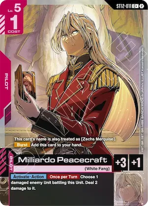 Milliardo Peacecraft (C+) #st12-011 – Starter Deck 12: Raging Onslaught