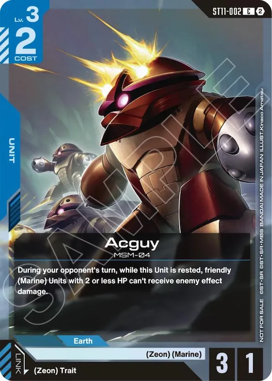Acguy (ST11-ST14 Release Event) #st11-002 – Gundam Promotional Cards