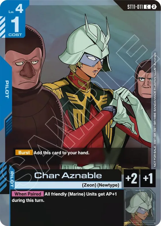 Char Aznable (ST11-ST14 Release Event) #st11-011 – Gundam Promotional Cards