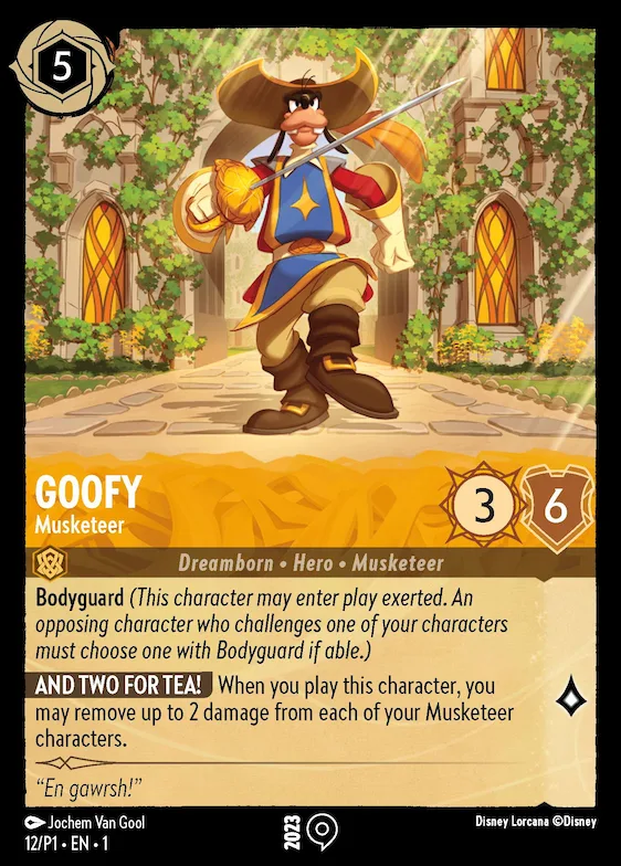 Goofy - Musketeer #12 – Disney Lorcana Promo Cards