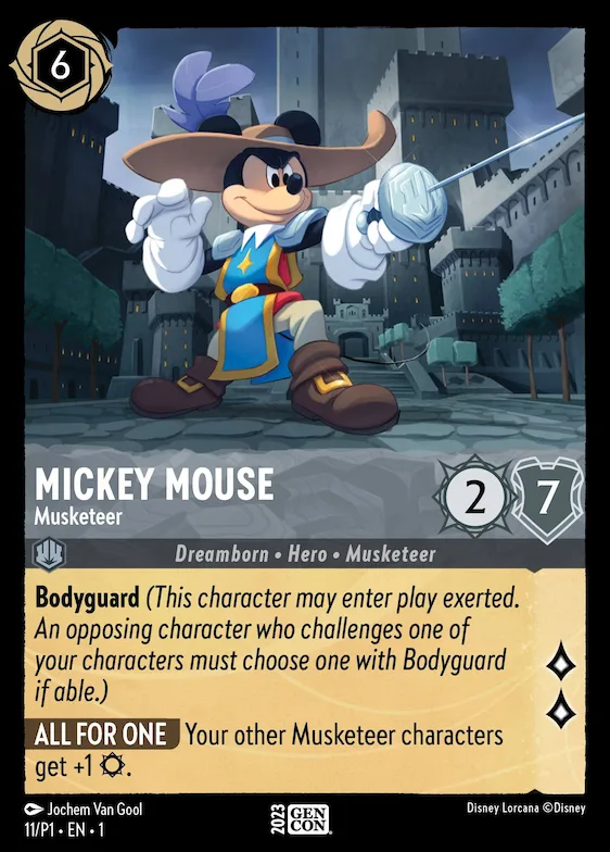 Mickey Mouse - Musketeer #11 – Disney Lorcana Promo Cards