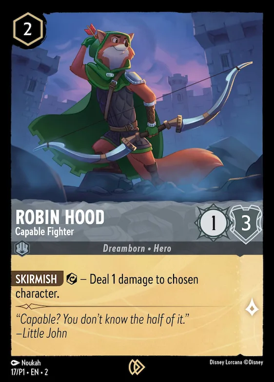Robin Hood - Capable Fighter #17 – Disney Lorcana Promo Cards