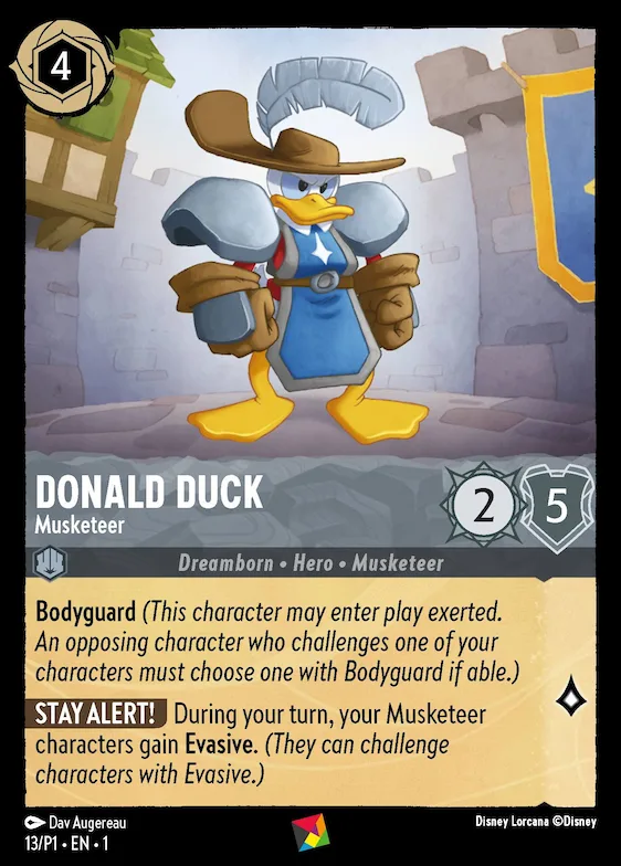 Donald Duck - Musketeer #13 – Disney Lorcana Promo Cards