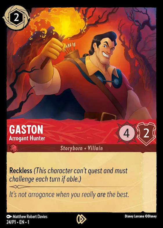 Gaston - Arrogant Hunter #24 – Disney Lorcana Promo Cards