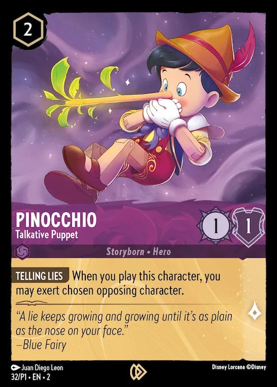 Pinocchio - Talkative Puppet #32 – Disney Lorcana Promo Cards