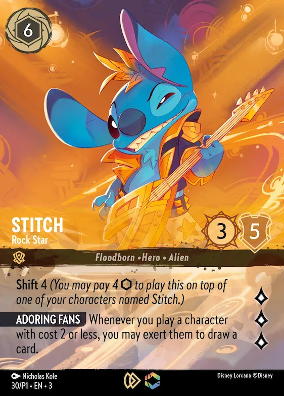 Stitch - Rock Star (Store Championship) #30 – Disney Lorcana Promo Cards