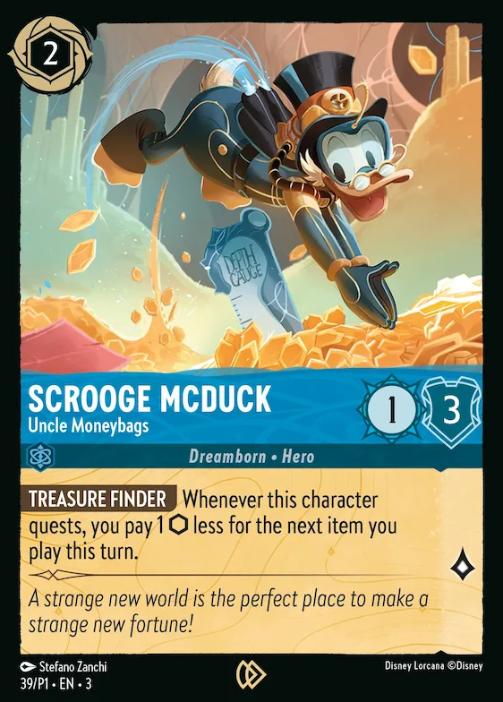 Scrooge McDuck - Uncle Moneybags #39 – Disney Lorcana Promo Cards
