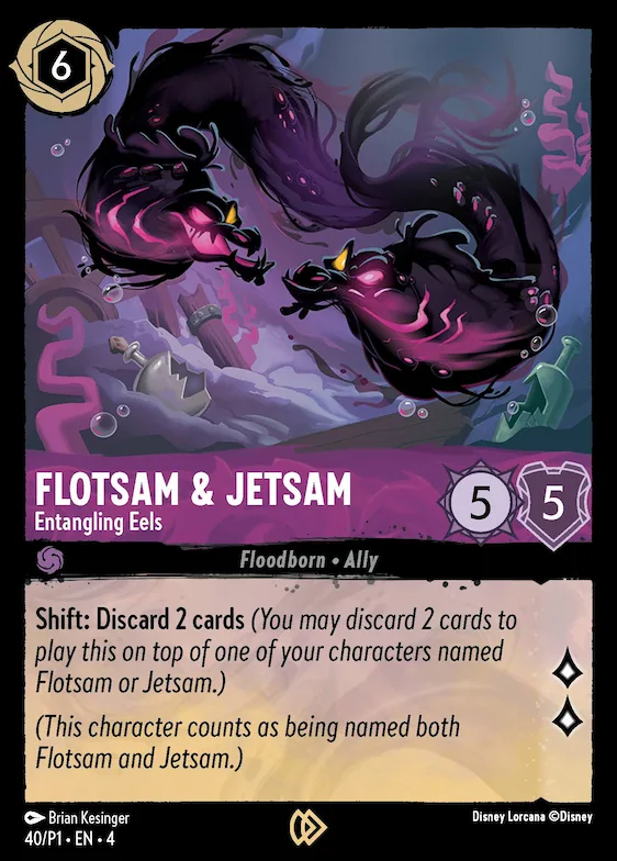 Flotsam & Jetsam - Entangling Eels #40 – Disney Lorcana Promo Cards