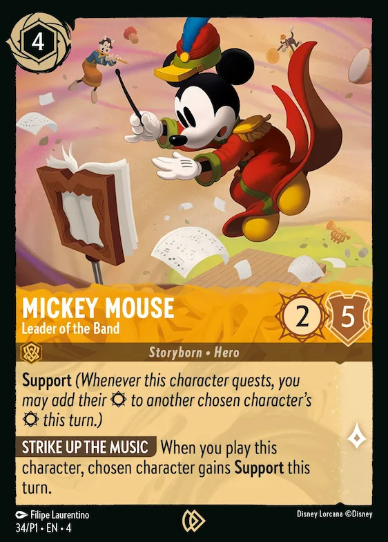 Mickey Mouse - Leader of the Band #34 – Disney Lorcana Promo Cards