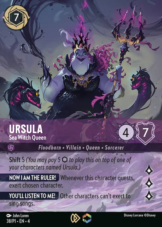 Ursula - Sea Witch Queen (Store Championship) #38 – Disney Lorcana Promo Cards