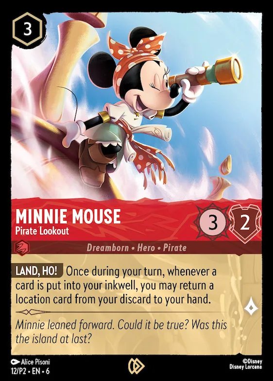 Minnie Mouse - Pirate Lookout #12 – Disney Lorcana Promo Cards