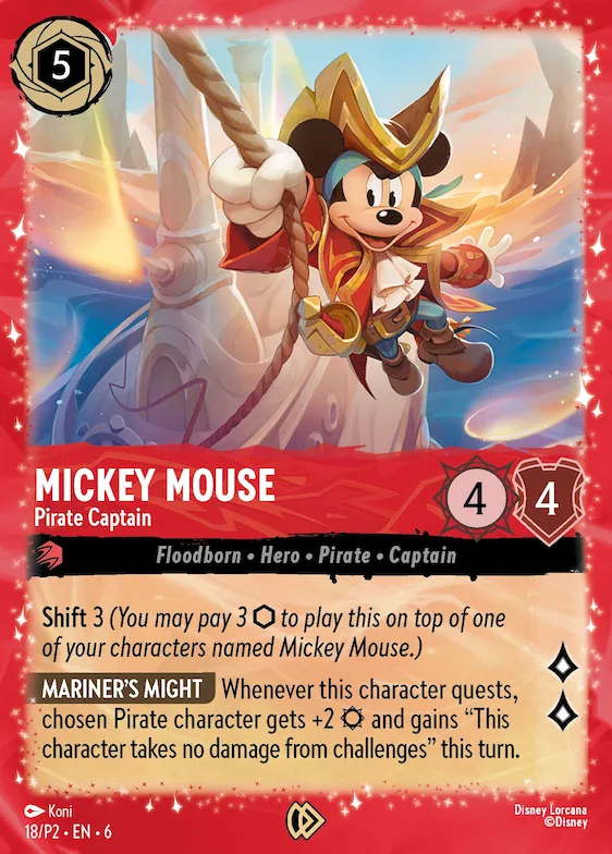Mickey Mouse - Pirate Captain #18 – Disney Lorcana Promo Cards