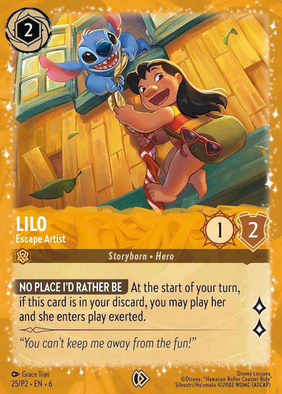 Lilo - Escape Artist #25 – Disney Lorcana Promo Cards