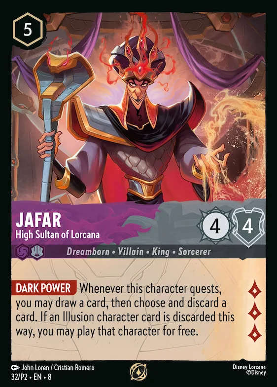 Jafar - High Sultan of Lorcana (Store Champion Participant) #32 – Disney Lorcana Promo Cards