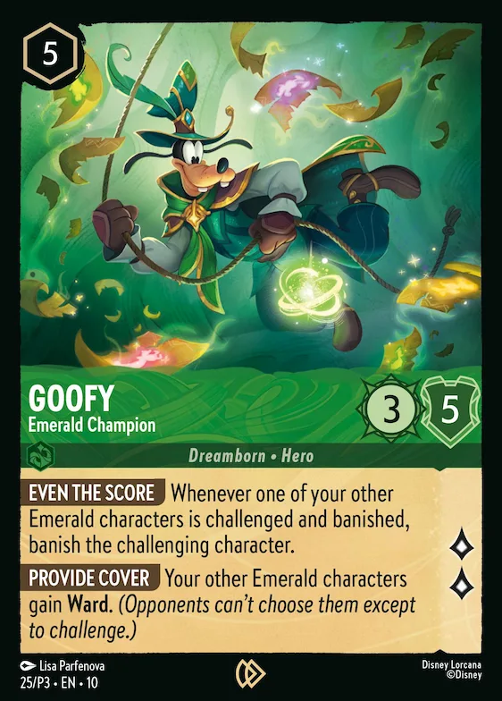 Goofy - Emerald Champion #25 – Disney Lorcana Promo Cards