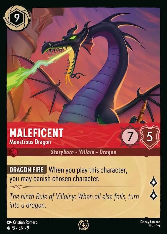 Maleficent - Monstrous Dragon (Store Championship Participant) #4 – Disney Lorcana Promo Cards