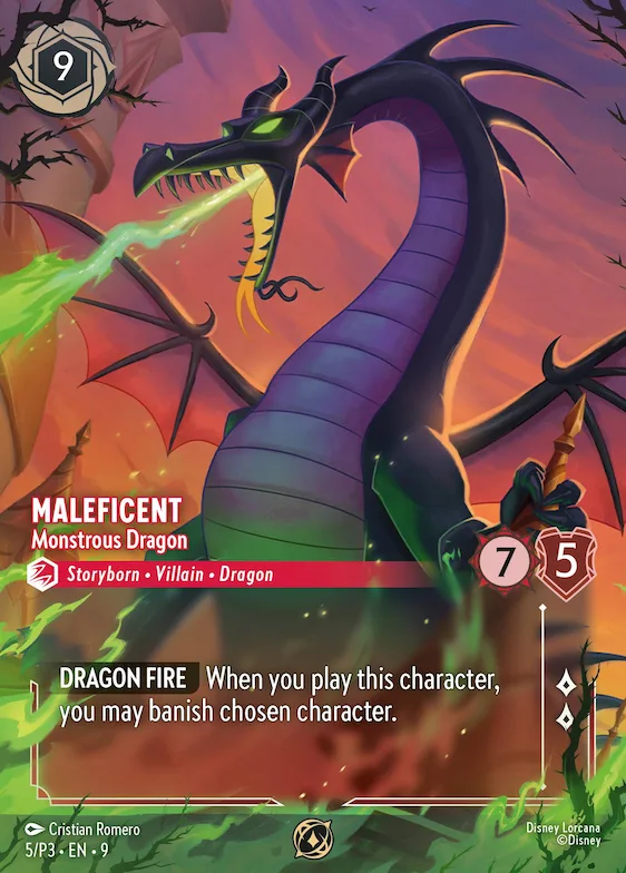 Maleficent - Monstrous Dragon (Store Championship) #5 – Disney Lorcana Promo Cards