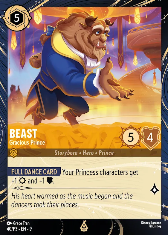 Beast - Gracious Prince #40 – Disney Lorcana Promo Cards