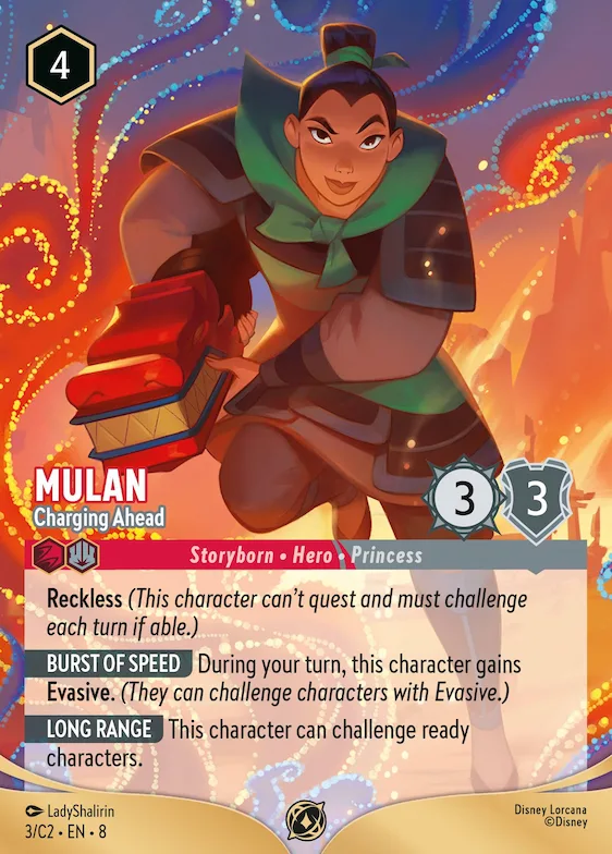 Mulan - Charging Ahead (Foil) #3 – Disney Lorcana Promo Cards