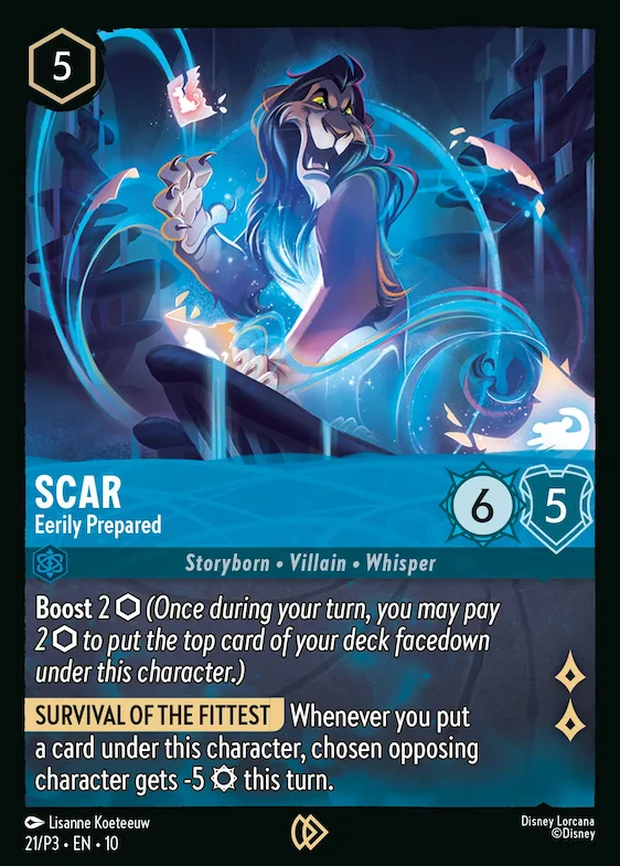 Scar - Eerily Prepared #21 – Disney Lorcana Promo Cards