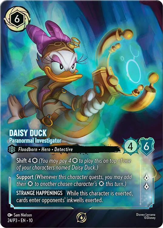 Daisy Duck - Paranormal Investigator (Store Championship) #24 – Disney Lorcana Promo Cards