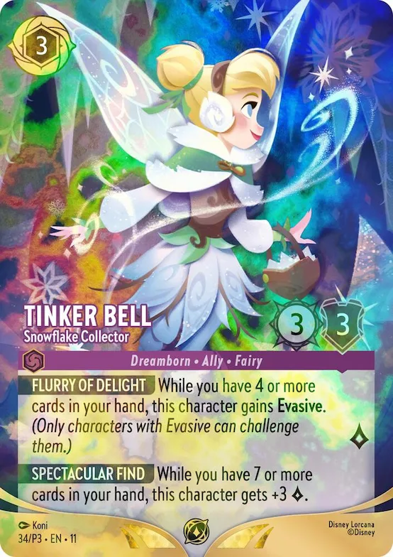 Tinker Bell - Snowflake Collector (Store Championship) #34 – Disney Lorcana Promo Cards