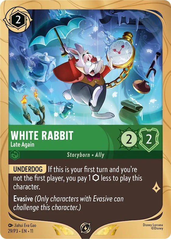 White Rabbit - Late Again #29 – Disney Lorcana Promo Cards
