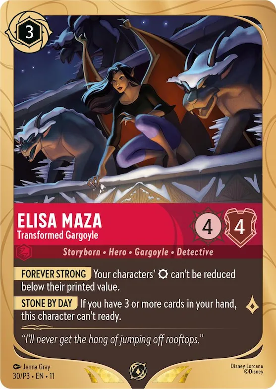 Elisa Maza - Transformed Gargoyle #30 – Disney Lorcana Promo Cards