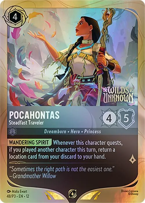 Pocahontas - Steadfast Traveler #48 – Disney Lorcana Promo Cards