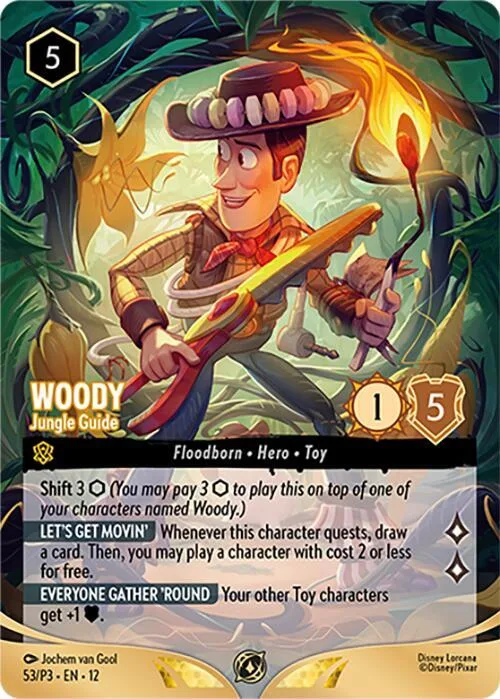 Woody - Jungle Guide (Store Championship Participant) #53 – Disney Lorcana Promo Cards