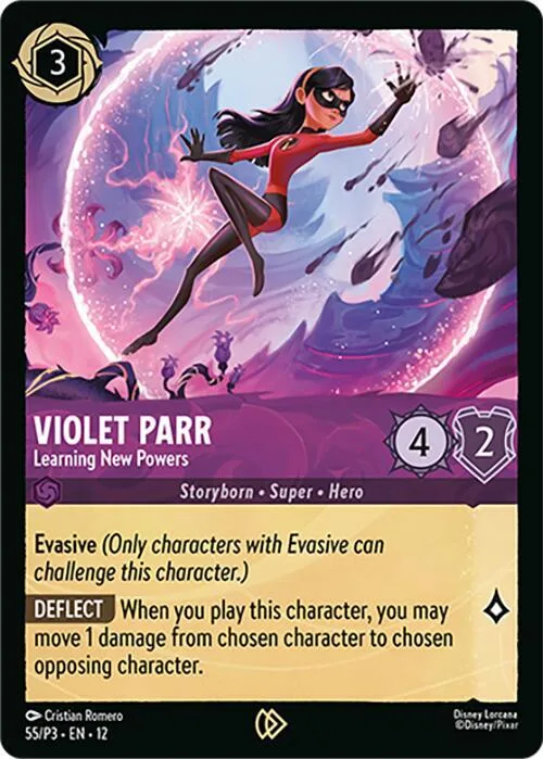 Violet Parr - Learning New Powers #55 – Disney Lorcana Promo Cards