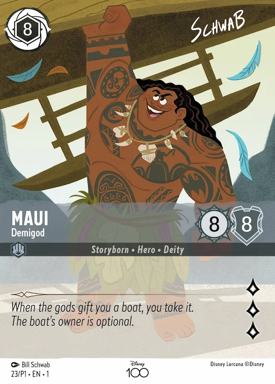 Maui - Demigod (Alternate Art) #23 – Disney100 Promos