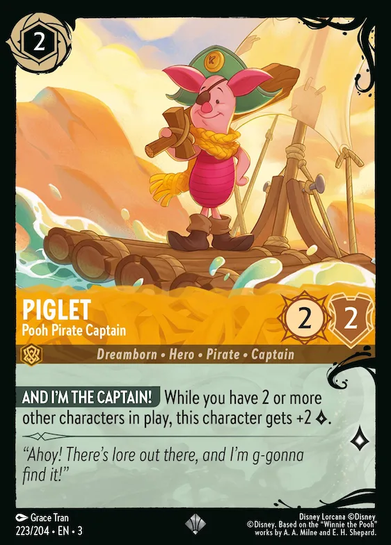 Piglet - Pooh Pirate Captain (223/204) #223 – Illumineer's Quest: Deep Trouble