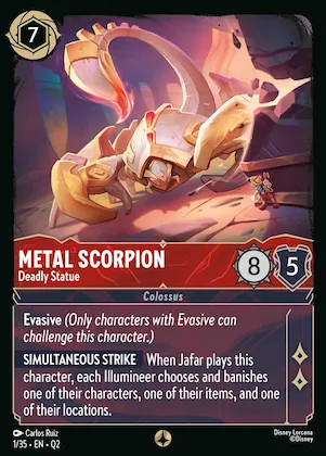 Scorpion métallique - Statue mortelle 1 – Quête des Illumineurs: Vol au palais