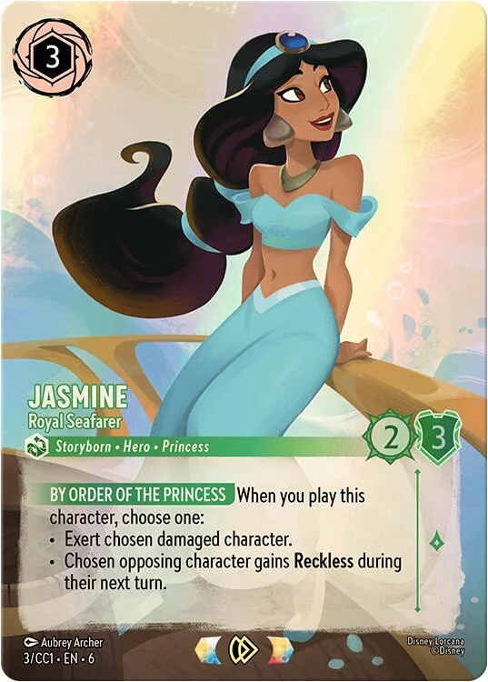 Jasmine - Royal Seafarer #3 – Disney Lorcana Promo Cards