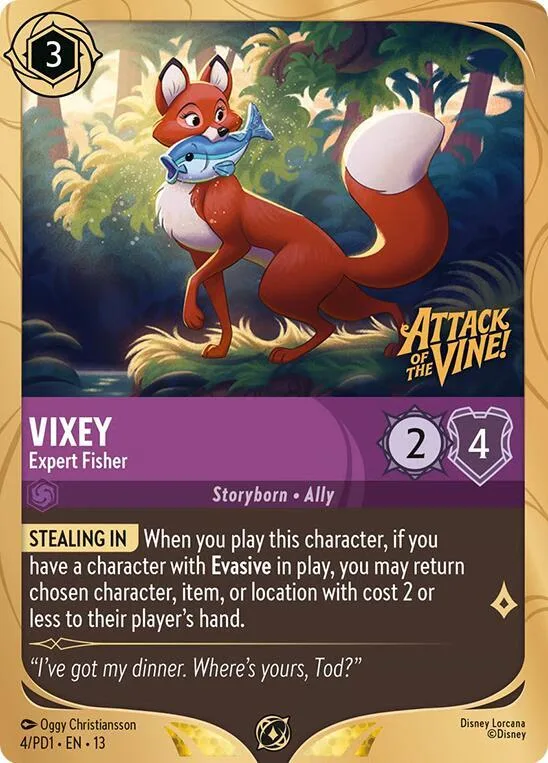 Vixey - Expert Fisher #4 – Disney Lorcana Promo Cards