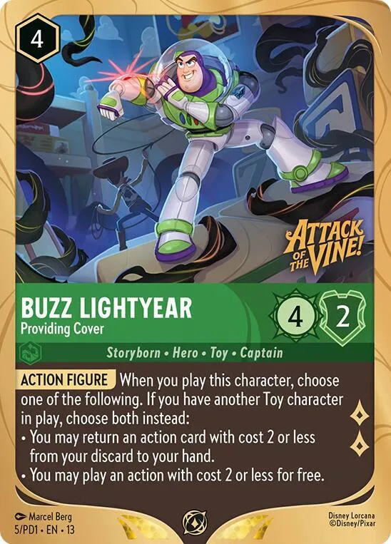 Buzz Lightyear - Providing Cover #5 – Disney Lorcana Promo Cards