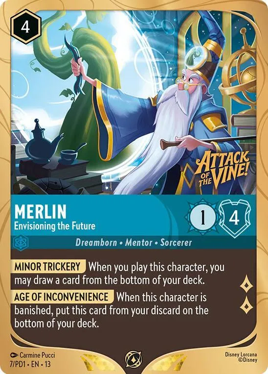 Merlin - Envisioning the Future #7 – Disney Lorcana Promo Cards