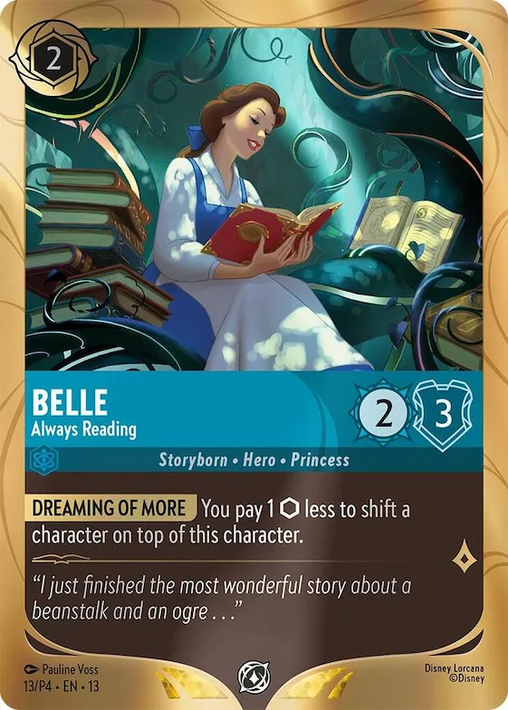 Belle - Always Reading #13 – Disney Lorcana Promo Cards