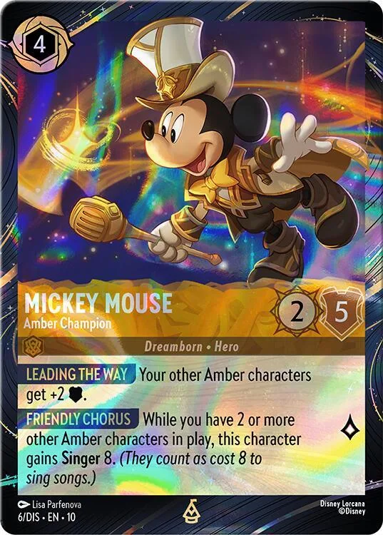 Mickey Mouse - Amber Champion #6 – Disney Lorcana Promo Cards