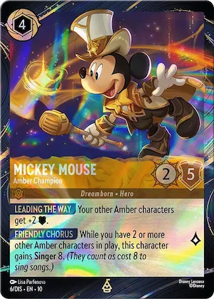 Mickey Mouse - Amber Champion #6 – Disney Lorcana Promo Cards