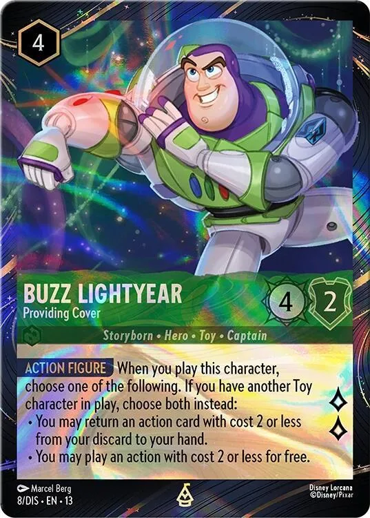 Buzz Lightyear - Providing Cover (Magical Places Promo) #8 – Disney Lorcana Promo Cards