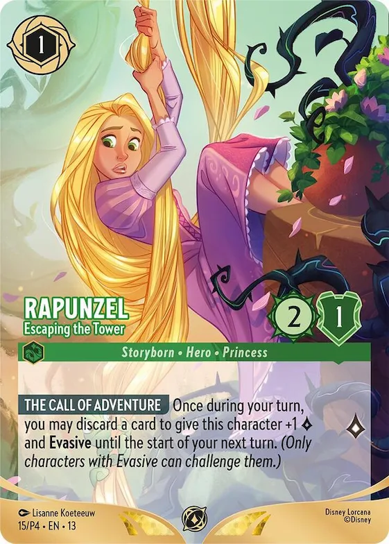 Rapunzel - Escaping the Tower (Store Championship Participant) #15 – Disney Lorcana Promo Cards