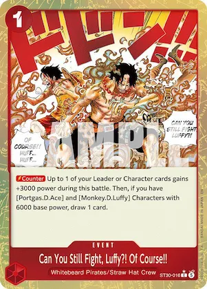 Can You Still Fight, Luffy?! Of Course!! (Parallel) #st30-016 – Starter Deck EX: Luffy & Ace