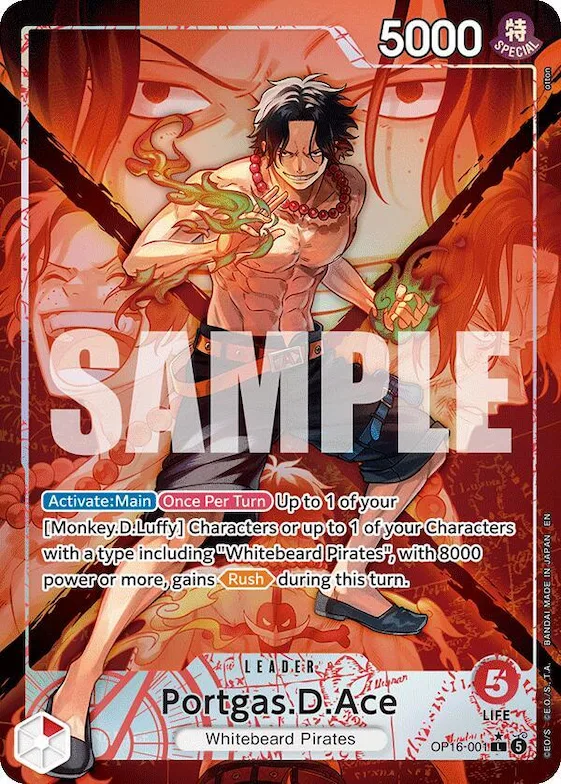 Portgas.D.Ace (001) (Alternate Art) #op16-001 – The Time of Battle