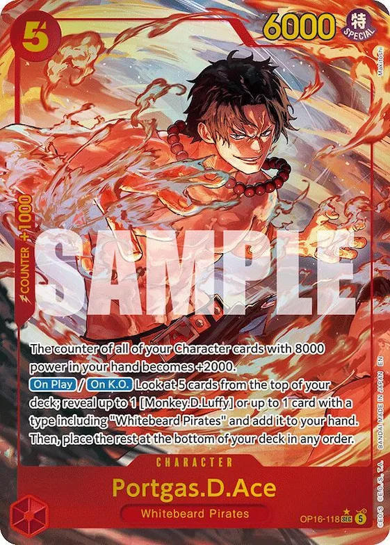 Portgas.D.Ace (118) (Alternate Art) #op16-118 – The Time of Battle