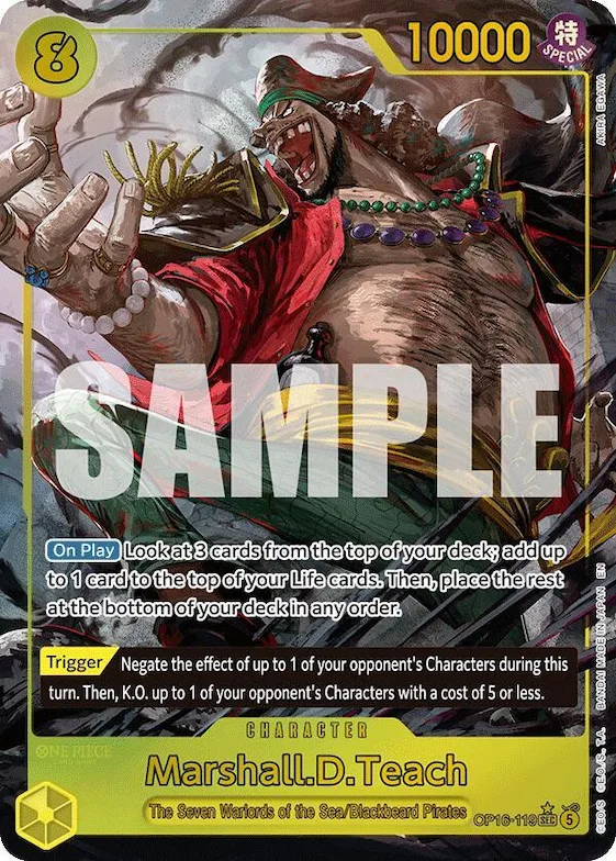 Marshall.D.Teach (119) (Alternate Art) #op16-119 – The Time of Battle